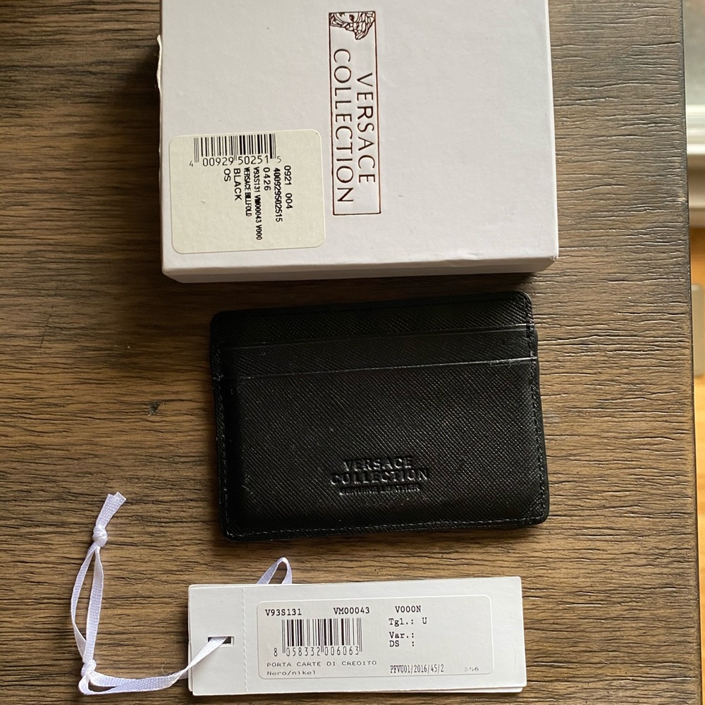 Versace Collection Logo Credit Card Case Holder - Picture 2 of 2